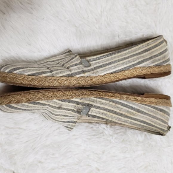 Stuart Weitzman Striped Espadrille Slip On Shoes - Picture 3 of 7